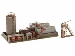 Faller Öllager mit Dieseltankstelle und Ölkran H0