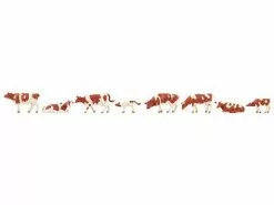 Faller Figuren Kühe braun gefleckt H0