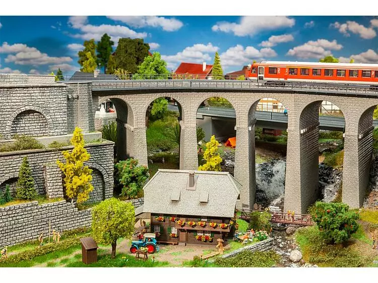 Faller Viadukt-Set, 2-gleisig, gebogen H0 4 Faller Viadukt-Set, 2-gleisig, gebogen H0 – Bild 2