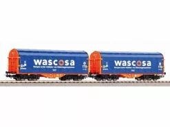 Piko Schiebeplanenwagen Shimmns SBB Wascosa, 2er Set, H0