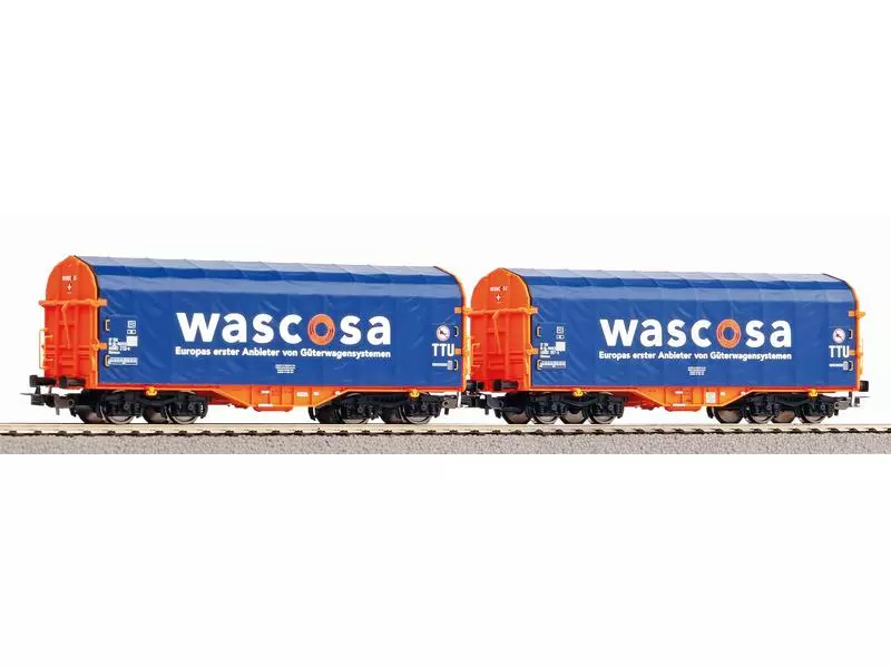 Piko Schiebeplanenwagen Shimmns SBB Wascosa, 2er Set, H0 3 Piko Schiebeplanenwagen Shimmns SBB Wascosa, 2er Set, H0