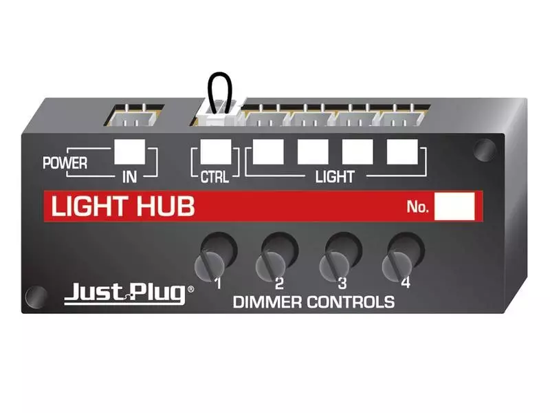 Woodland Scenics Light Hub Just Plug LED, H0 3 Woodland Scenics Light Hub Just Plug LED, H0