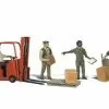 Woodland Scenics Figuren Arbeiter mit Gabelstapler H0