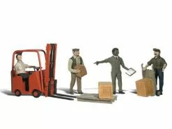 Woodland Scenics Figuren Arbeiter mit Gabelstapler H0