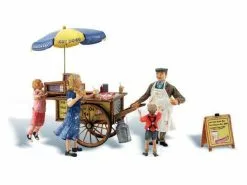 Woodland Scenics Figuren Wally's Wurstwagen H0