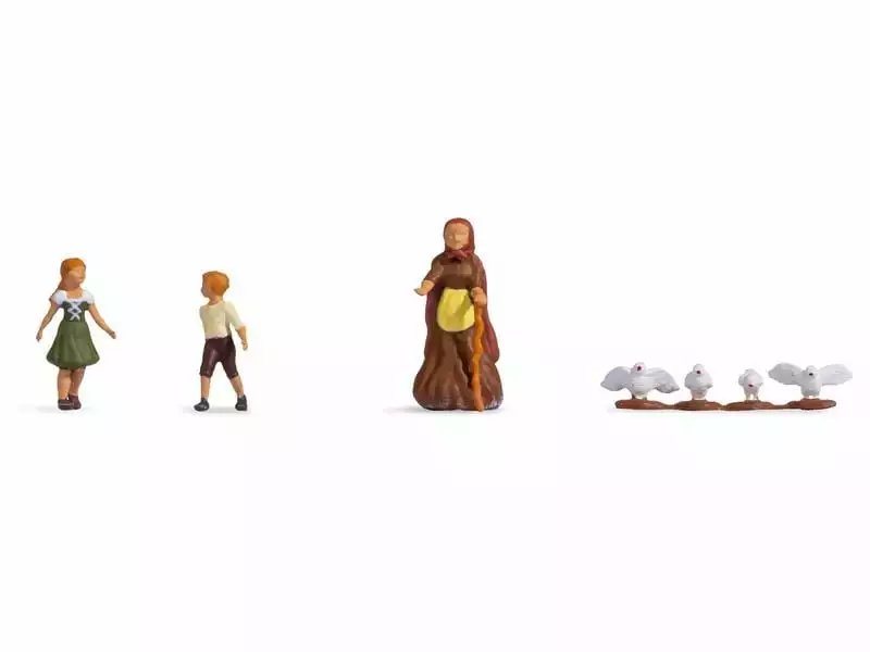 NOCH Figuren Hänsel und Gretel mit Hexe H0 3 NOCH Figuren Hänsel und Gretel mit Hexe H0