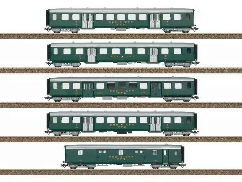 Trix Leichtstahlwagen-Set, SBB, EP III, H0 3 Trix Leichtstahlwagen-Set, SBB, EP III, H0