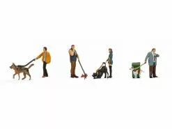 NOCH Figuren Menschen mit Hunden H0