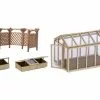 NOCH Deko-Set Im Garten mit Gewächshaus, H0 -Modelleisenbahnen Verkäufe 228661300 xxl