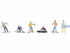 NOCH Figuren Snowboarder 6 Stück, H0