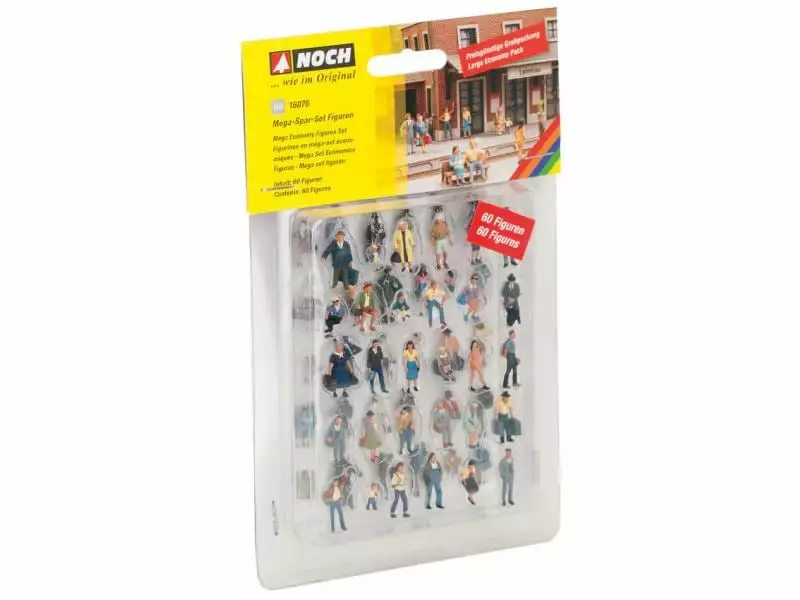 NOCH Figuren Mega-Set 60 Stück, H0 4 NOCH Figuren Mega-Set 60 Stück, H0 – Bild 2