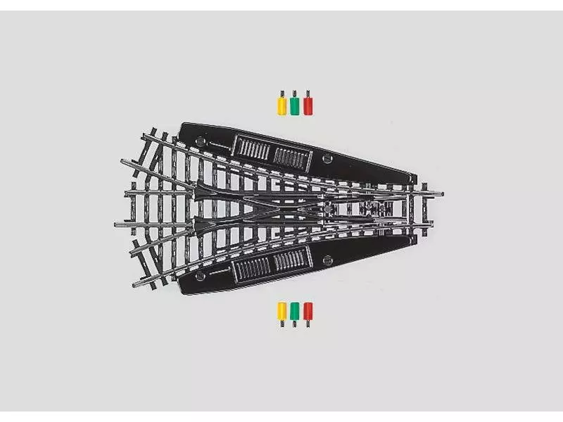 Märklin Elektrische Dreiwegweiche K-Gleis, 22.5° 168.9 mm, H0 3 Märklin Elektrische Dreiwegweiche K-Gleis, 22.5° 168.9 mm, H0