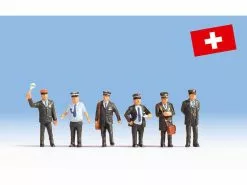 NOCH Figuren Schweizer Bahnpersonal 6 Stück, H0