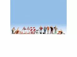 NOCH Figuren Bauarbeiter und Zubehör 6 Stück, H0