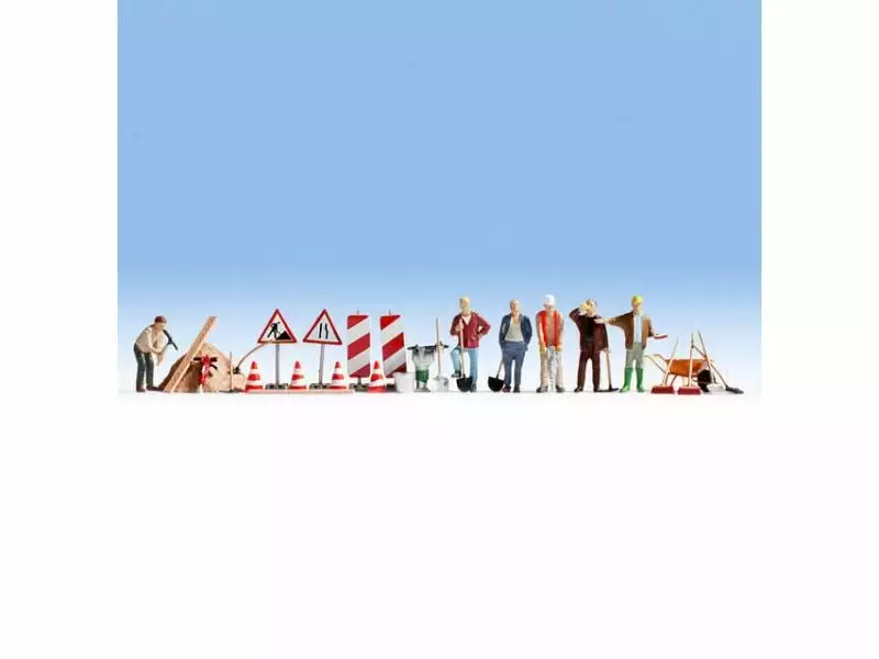 NOCH Figuren Bauarbeiter und Zubehör 6 Stück, H0 3 NOCH Figuren Bauarbeiter und Zubehör 6 Stück, H0