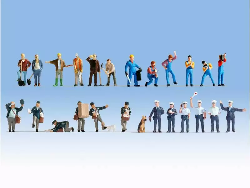 NOCH Figuren XL-Set Bei der Arbeit 24 Stück, H0 3 NOCH Figuren XL-Set Bei der Arbeit 24 Stück, H0