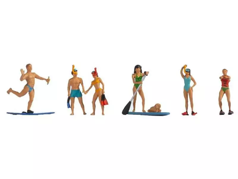 NOCH Figuren Wassersportler 6 Stück, H0 3 NOCH Figuren Wassersportler 6 Stück, H0