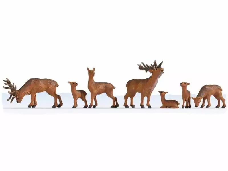 NOCH Figuren Hirsche 7 Stück, H0 3 NOCH Figuren Hirsche 7 Stück, H0